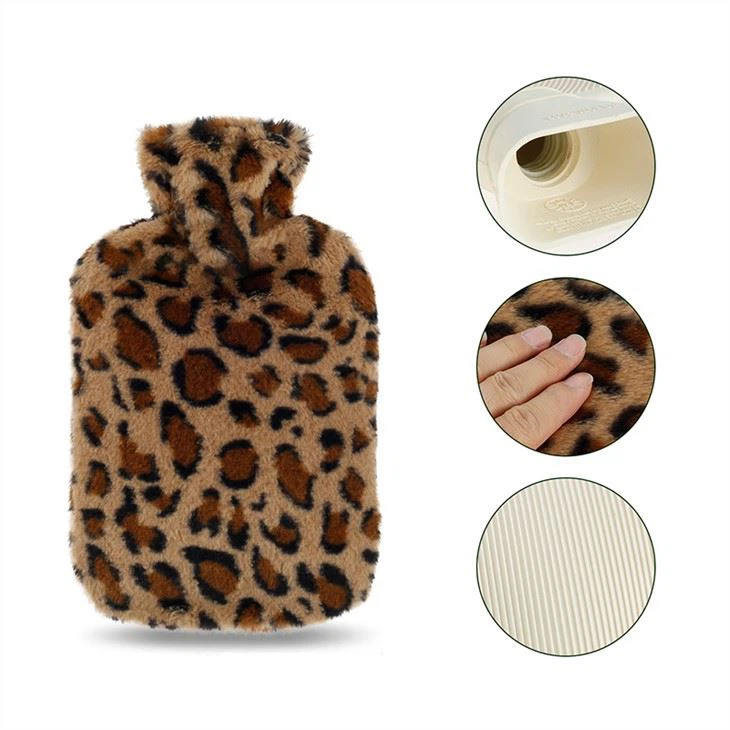 Leopard Faux fur Hot Water Bottle Cover