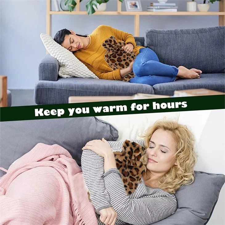 Leopard Faux fur Hot Water Bottle Cover