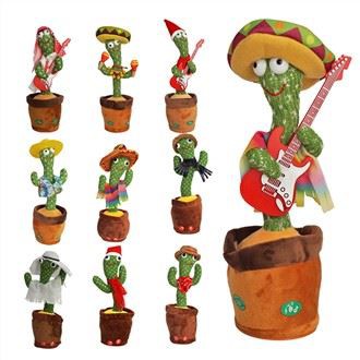Leictreonach Plush ag caint Cactus Bréagáin Damhsa